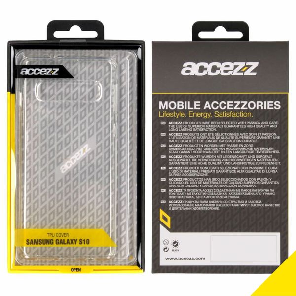 Accezz Clear Backcover Samsung Galaxy S10 - Transparant