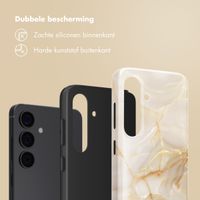 Selencia Vivid Tough Backcover Samsung Galaxy S24 - Golden Beige Marble