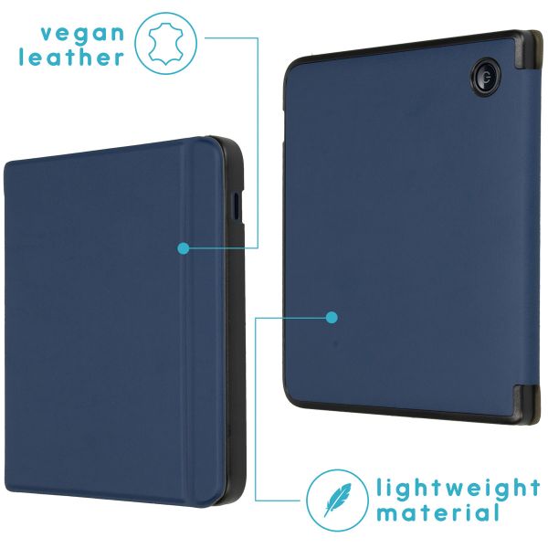 imoshion Slim Hard Case Sleepcover met stand Kobo Libra 2 / Tolino Vision 6 - Donkerblauw