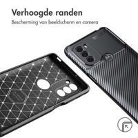 imoshion Carbon Softcase Backcover Motorola Moto G31 - Zwart