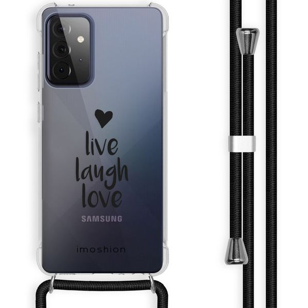 imoshion Design hoesje met koord  Samsung Galaxy A72 - Live Laugh Love