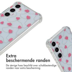 imoshion Design hoesje met koord Samsung Galaxy A55 - Dusty Rose Connected Hearts