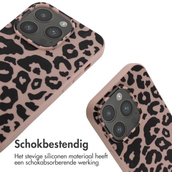 imoshion Siliconen design hoesje met koord iPhone 14 Pro - Animal Pink