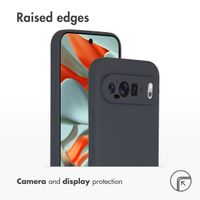 Accezz Liquid Silicone Backcover Google Pixel 9 Pro XL - Donkerblauw