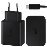 Samsung Original Power Adapter with USB-C Cable - Charger - USB-C Connector - Fast Charge - 45 Watt - 1.8 Metres - Black