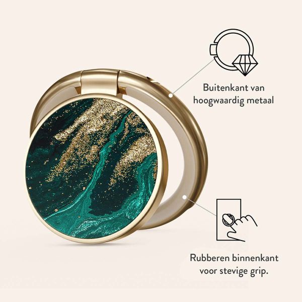 Burga Ringholder Gold - Telefoonring - Emerald Pool