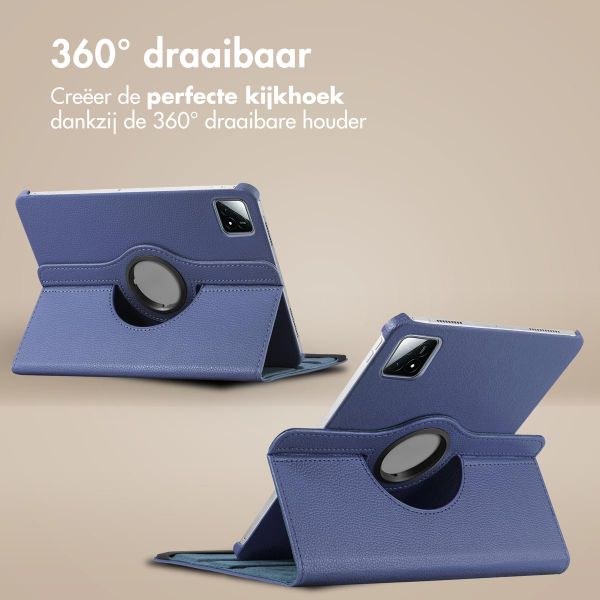 imoshion 360° draaibare Bookcase Xiaomi Pad 6S Pro 12.4 - Donkerblauw