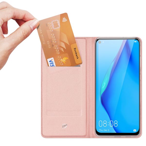 Dux Ducis Slim Softcase Bookcase Huawei P40 Lite - Rosé Goud