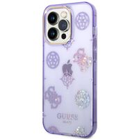 Guess Peony Glitter Backcover Apple iPhone 14 Pro - Lila