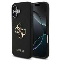 Guess Big 4G Logo Backcover Grained Apple iPhone 17 - Zwart