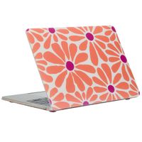 imoshion Design Laptop Cover Apple MacBook Pro 14 inch (2021 / 2023 M3 chip / 2024 M4 chip) - A2442 / A2779 / A2918 / A3112 / A3185 / A3401 - Orange Flower Connect