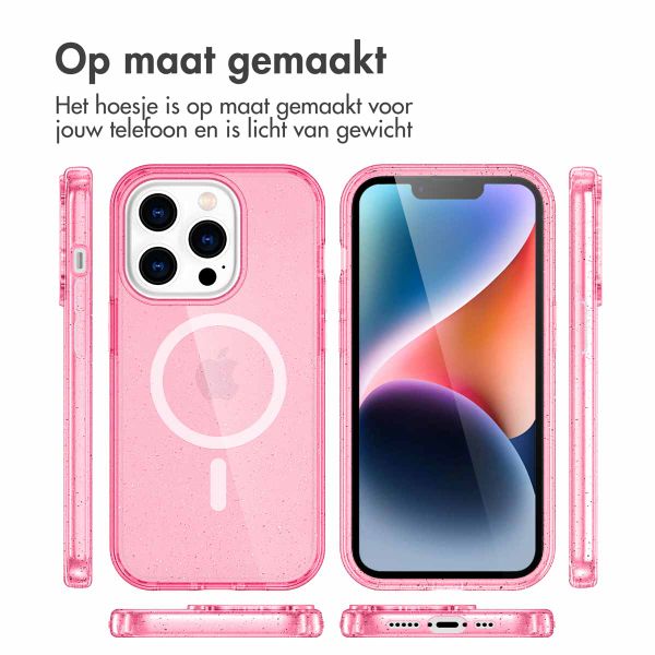 imoshion Sparkle Backcover met MagSafe Apple iPhone 14 Pro Max - Glitter Roze