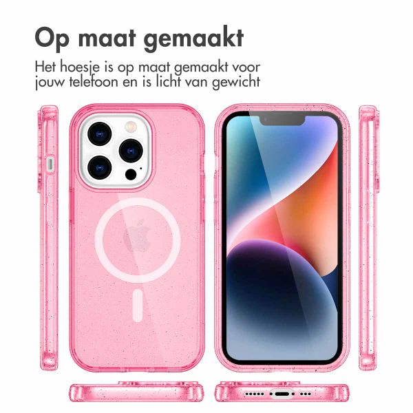 imoshion Sparkle Backcover met MagSafe iPhone 14 Pro Max - Roze