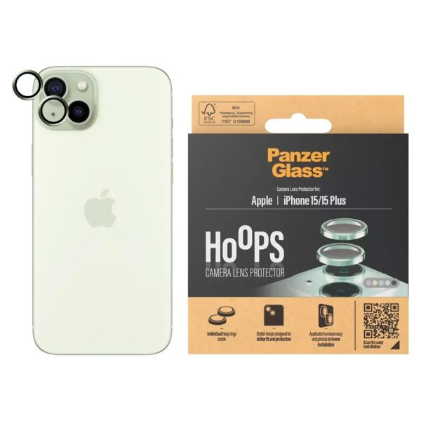 PanzerGlass Camera Protector Hoop Optic Rings iPhone 15 / 15 Plus - Green