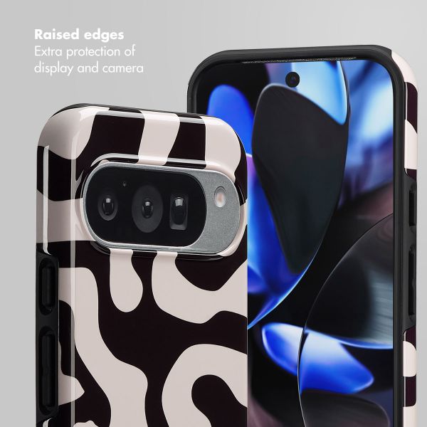 Selencia Vivid Back Cover Google Pixel 10 / 10 Pro - Art Wave Black