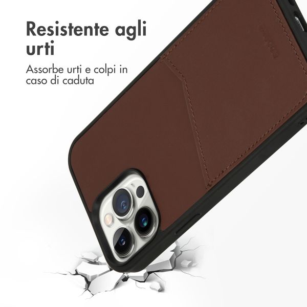 Accezz Premium Leather Card Slot Backcover Apple iPhone 13 Pro Max - Bruin