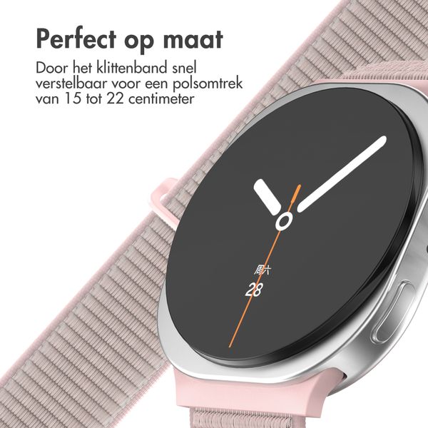 imoshion Nylon bandje Samsung Galaxy Watch 9 (40/44mm) / Watch 8 (40/44mm) / Classic (46mm) - Light Pink