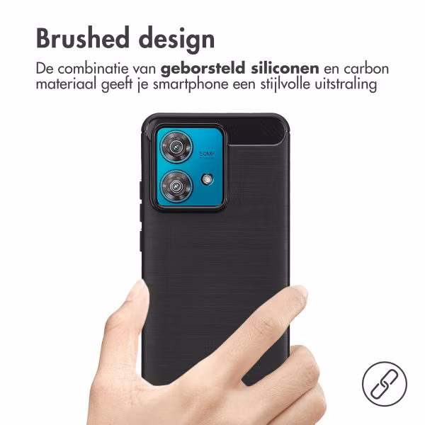 imoshion Brushed Backcover Motorola Edge 40 Neo - Zwart