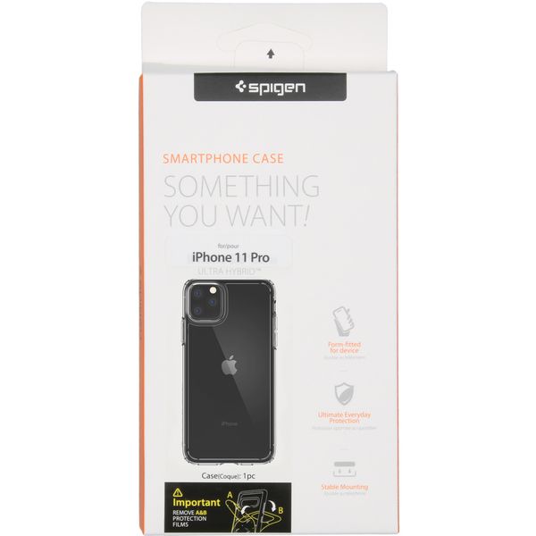 Spigen Ultra Hybrid Backcover Apple iPhone 11 Pro - Zwart
