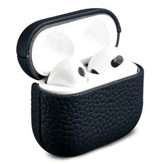 Accezz Echt Leren Case Apple AirPods 3 - Donkerblauw