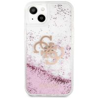 Guess 4G Logo Liquid Glitter Backcover iPhone 13 Mini - Pink