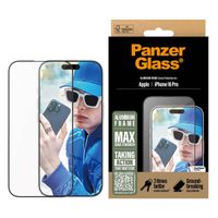 PanzerGlass Screenprotector Aluminium Frame Ultra Wide Fit met applicator iPhone 16 Pro