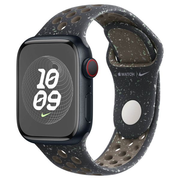 Apple Nike Sport Band Apple Watch Series 1 t/m 9 / SE (38/40/41 mm) | Series 10 (42 mm) - Maat M/L - Midnight Sky