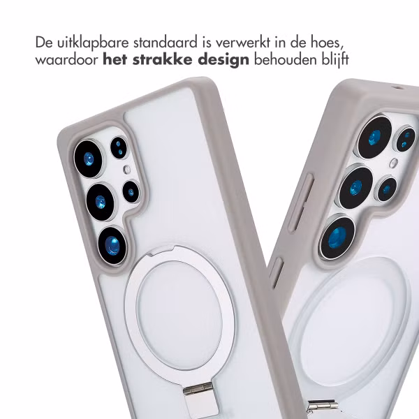 Accezz Ring Stand Backcover met MagSafe Samsung Galaxy S25 Ultra - Grijs