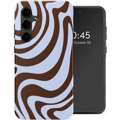 Selencia Vivid Backcover Samsung Galaxy S24 FE - Dream Swirl Chocolate