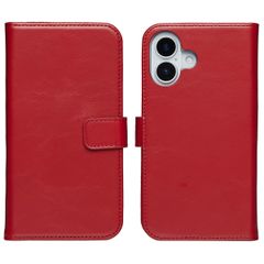 Selencia Genuine Leather Book Case Apple iPhone 17 - Red