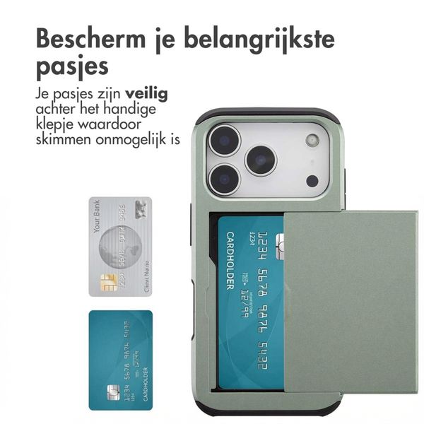 imoshion Backcover met pasjeshouder Apple iPhone 18 Pro / 17 Pro - Groen