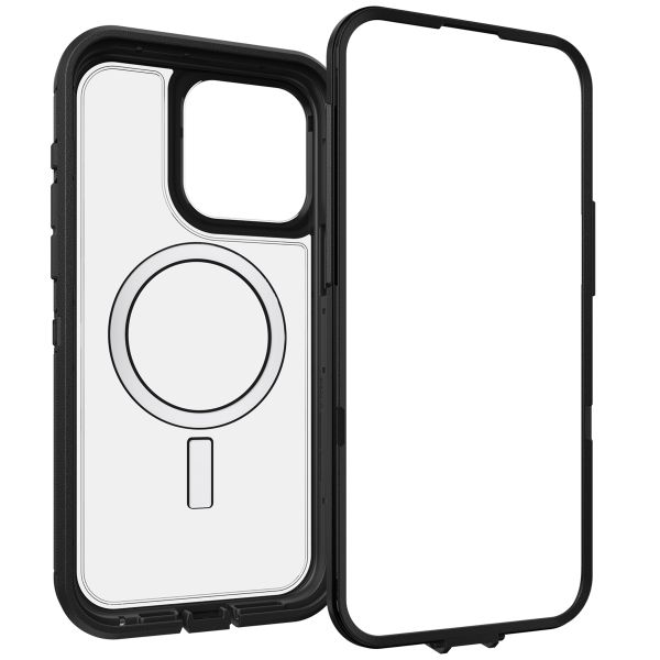 OtterBox Defender Rugged Backcover met MagSafe iPhone 15 Pro Max - Transparant / Zwart