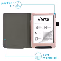imoshion Vegan Leather Bookcase Pocketbook Verse / Verse Pro / Verse Pro Color / Vivlio Light / Light HD - Rosé Goud