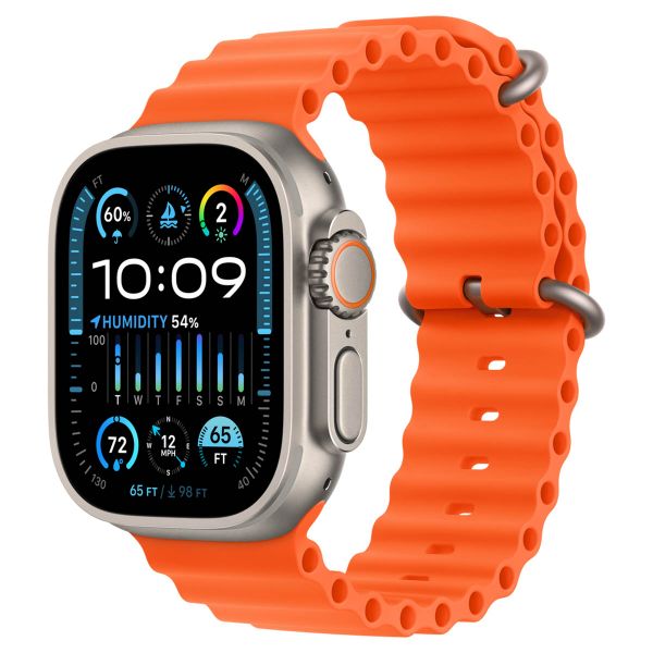 Apple Ocean Band Apple Watch Series 1 t/m 10 / SE / Ultra (2) (44/45/46/49 mm) - Oranje