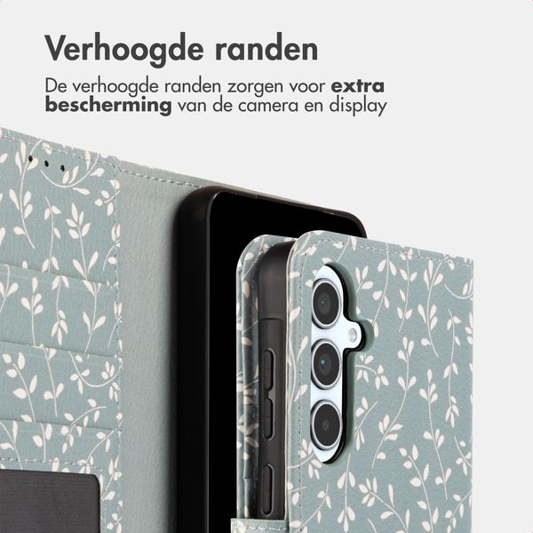 imoshion Design Bookcase Samsung Galaxy A35 - Smoke Green Flowers