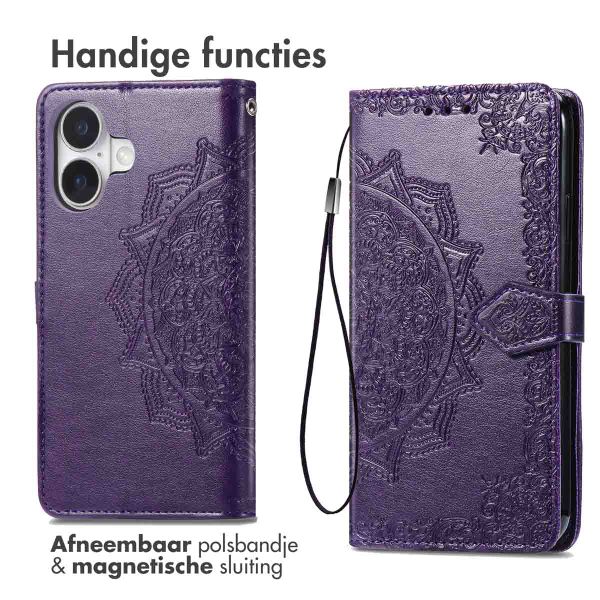 imoshion Mandala Bookcase Apple iPhone 16 - Paars