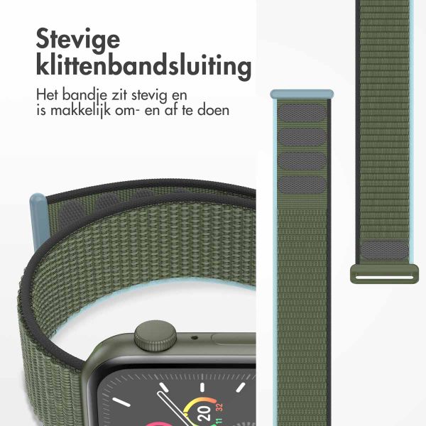 imoshion Nylon bandje Apple Watch Series 1 t/m 9 / SE (38/40/41 mm) | Series 10 / 11 (42 mm) - Dark Olive