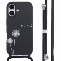 imoshion Siliconen design hoesje met koord Apple iPhone 17 - Dandelion Black
