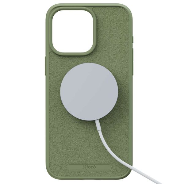 Njorð Collections Suède Comfort+ Case MagSafe iPhone 15 Pro Max - Olive