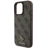 Guess 4G Metal Logo Backcover MagSafe iPhone 16 Pro - Bruin