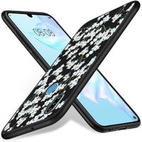 imoshion Design hoesje Huawei P30 Lite - Bloem - Wit / Zwart