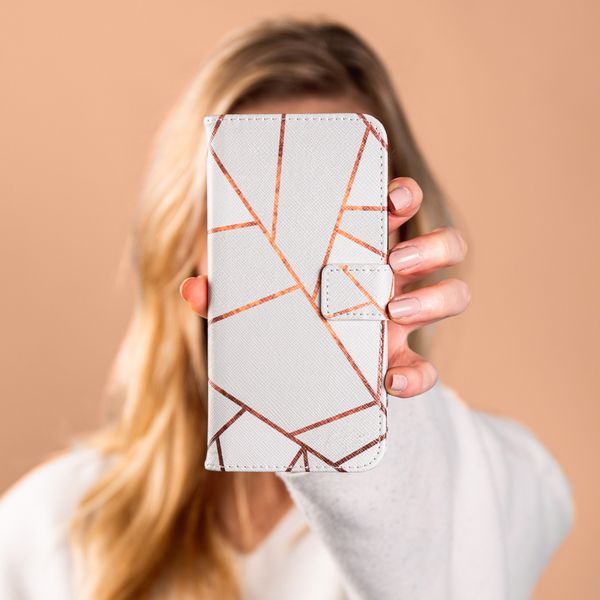 imoshion Design Softcase Bookcase Samsung Galaxy A41 - White Graphic