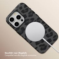 Selencia Sabi Backcover Panterprint met MagSafe Apple iPhone 15 Pro - Midnight Black