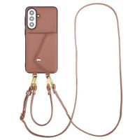 Selencia Sera Telefoonhoes met Koord en Envelop Pashouder Samsung Galaxy A57 (5G) - Old Pink