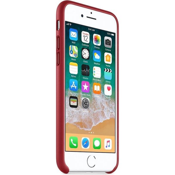 Apple Leather Backcover voor Apple iPhone SE (2022 / 2020) / 8 / 7 - Red
