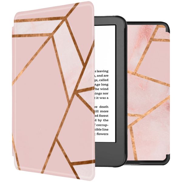 imoshion Design Slim Hard Case Sleepcover Amazon Kindle (2024) / Amazon Kindle (2022) 11th gen - Pink Graphic