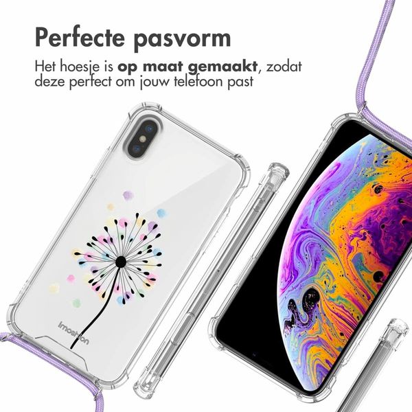imoshion Design hoesje met koord Apple iPhone X / Xs - Sandstone Dandelion