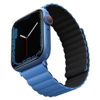 Uniq Revix dubbelzijdig bandje Apple Watch Series 1 t/m 11 / SE / Ultra (44/45/46/49 mm) - Caspian (Blue/Black)