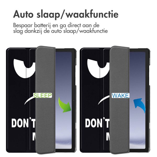 imoshion Design Trifold Bookcase Samsung Galaxy Tab A11 Plus / A9 Plus - Don't touch