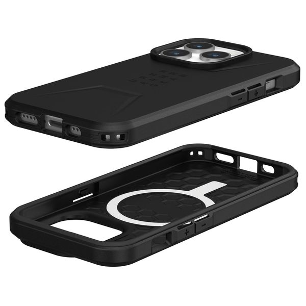 UAG Civilian Backcover MagSafe iPhone 15 Pro - Zwart